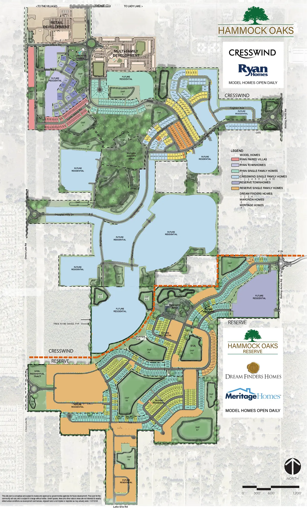 Home Page for Hammock Oaks master planned community Lake Co FL